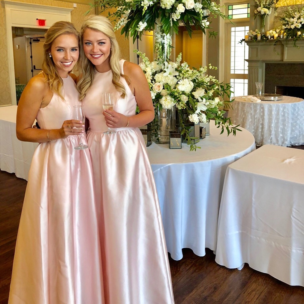 Alfred Sung Blush Sateen Dress